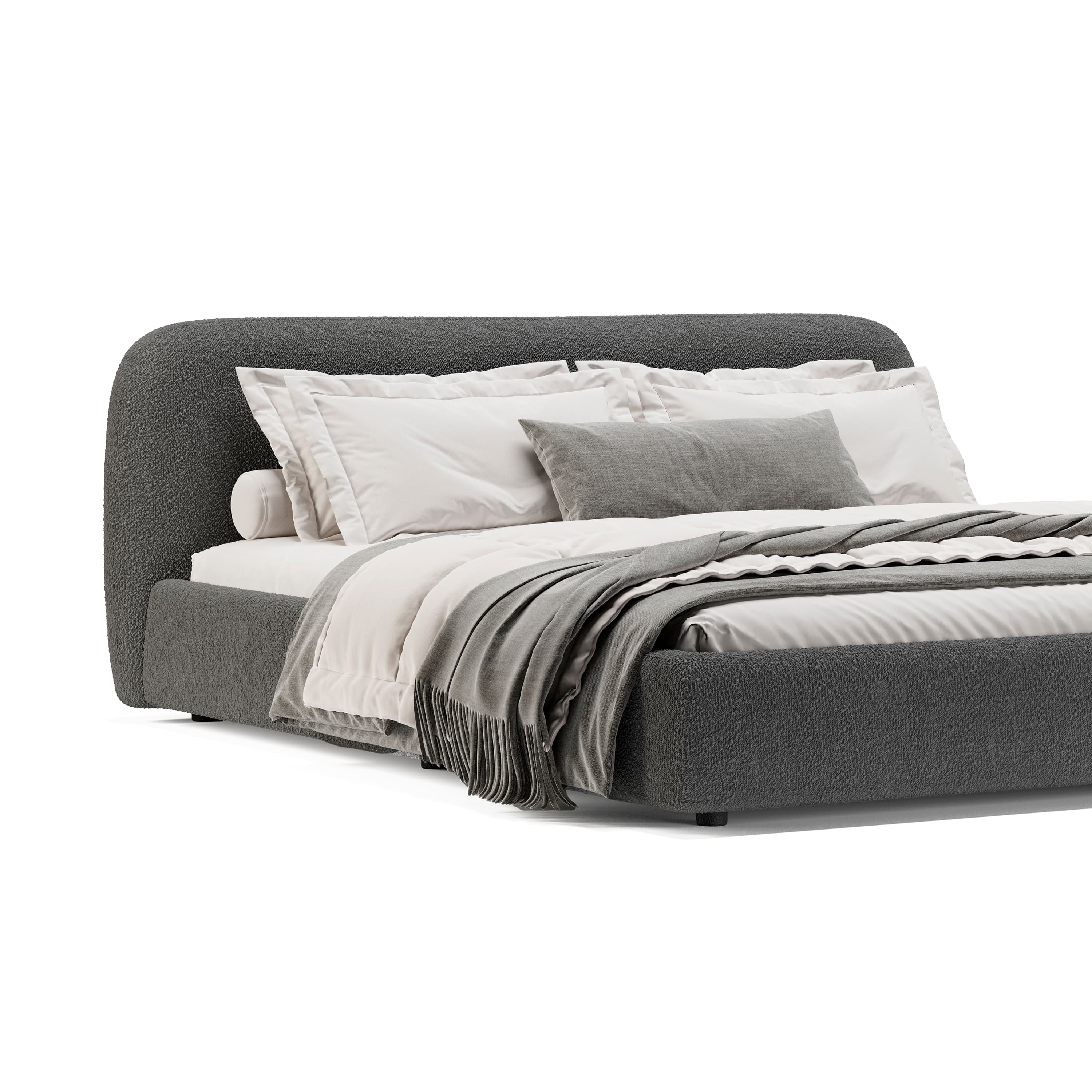 Кровать Лагом букле buckledark grey 1.4х2.0