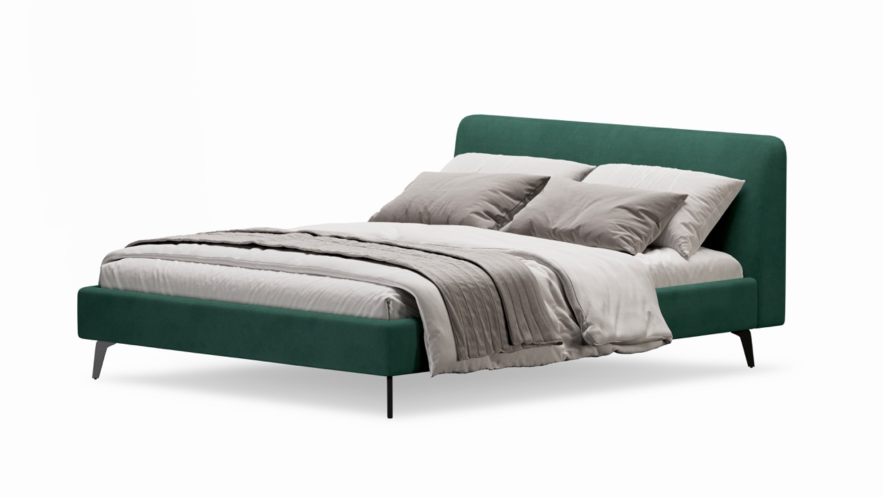 Кровать Симпл на ножках 160х200 велюр velutto soft 667