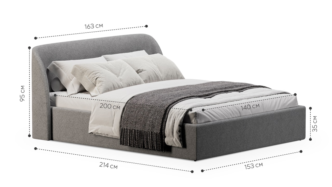 Кровать Мосс 140x200 Букле Soul 900