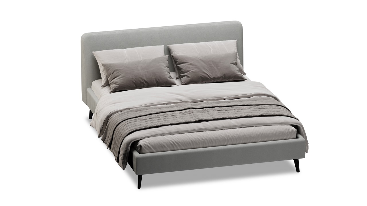 Кровать Симпл на ножках 120х200 велюр velutto soft 992
