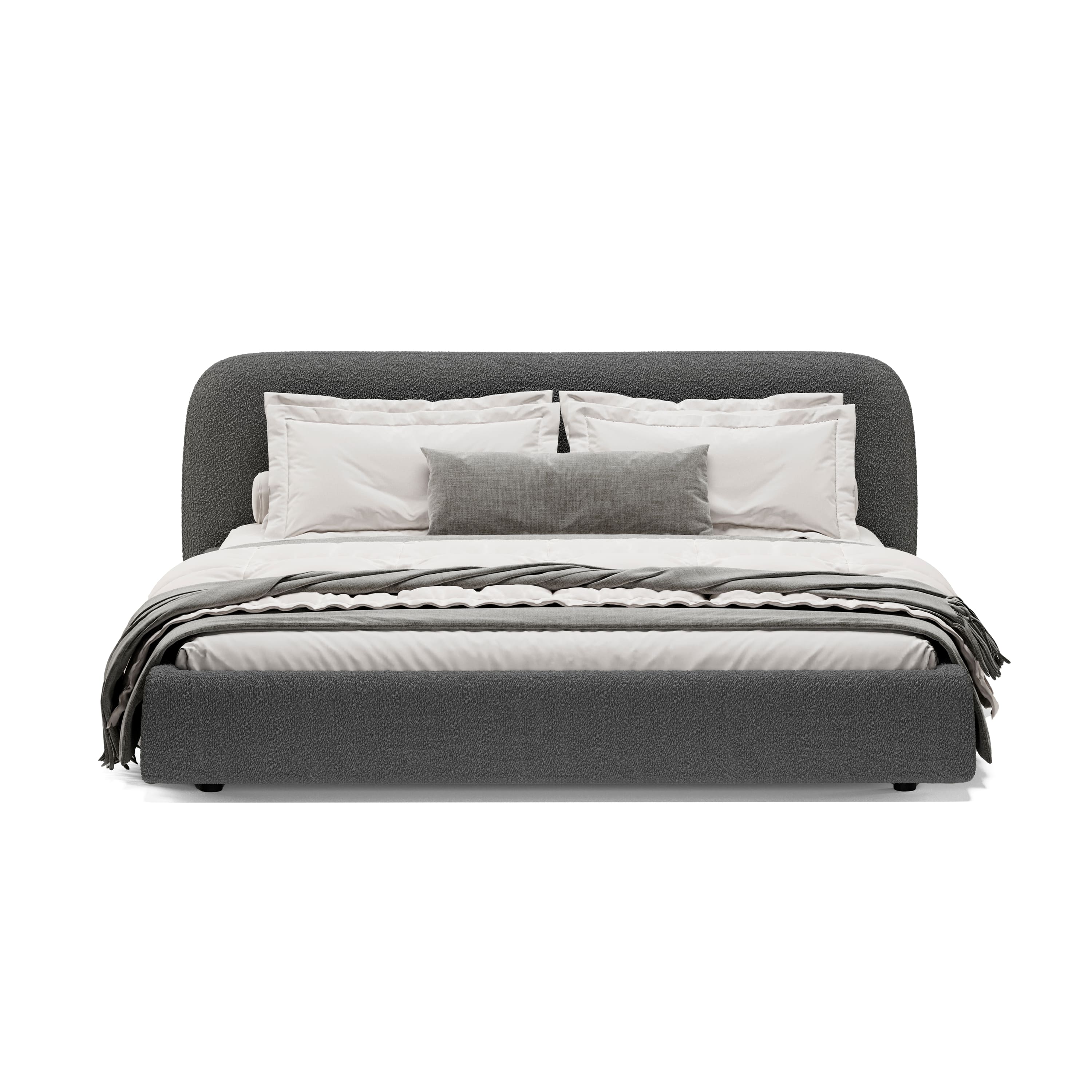 Кровать Лагом букле buckledark grey 1.4х2.0