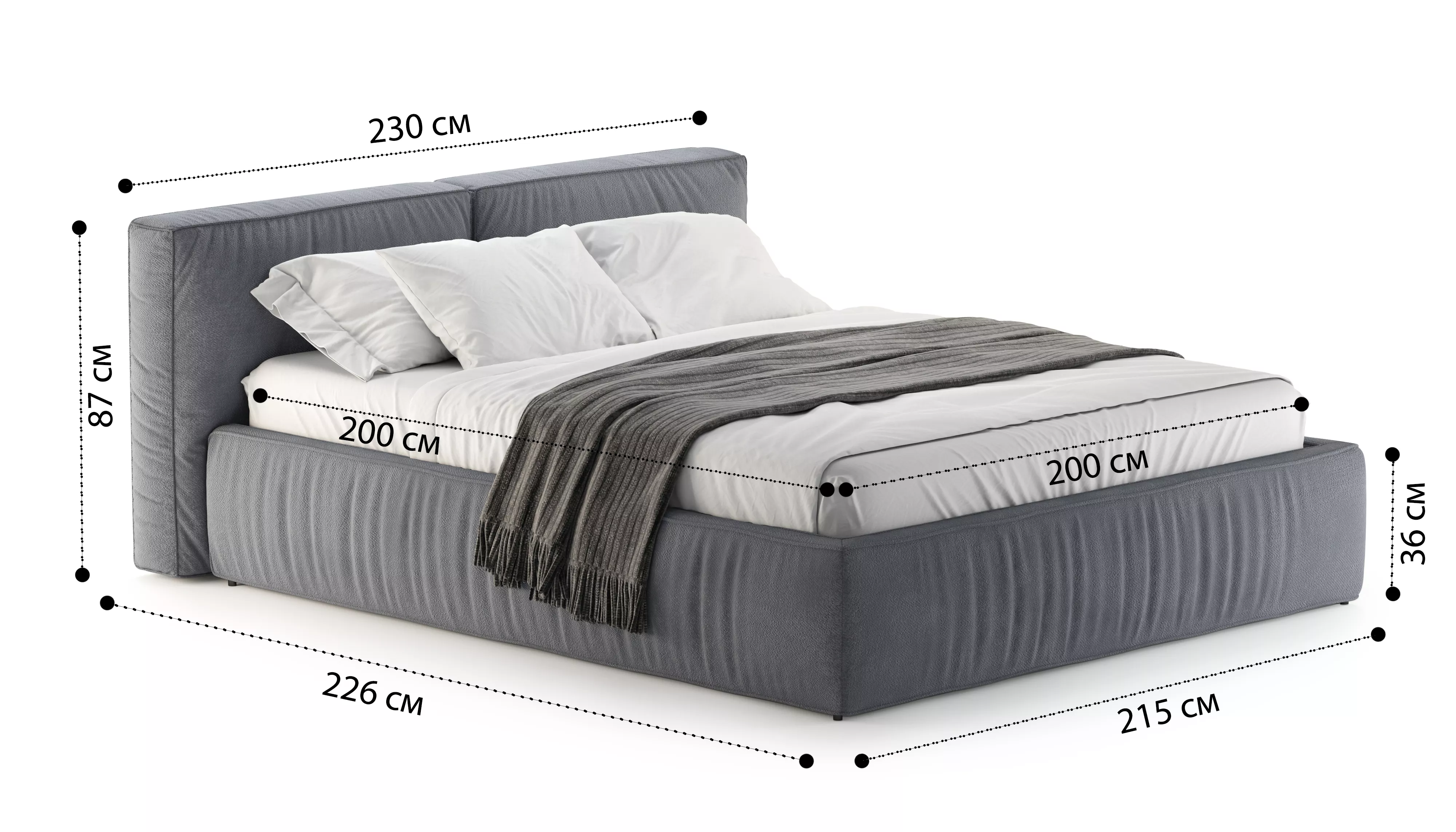 Кровать Лофт с подъемным механизмом и ящиками 2.0 like 995