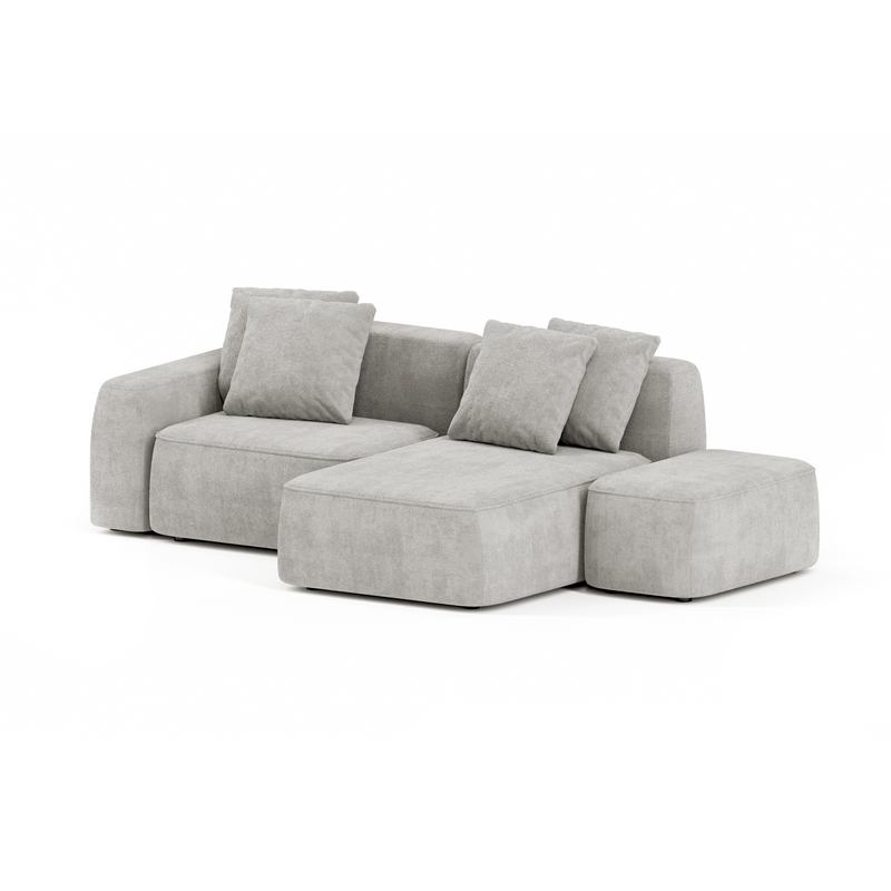 Диван Норд двухмодульный угловой с банкеткой Barsa 803
